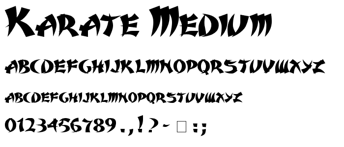 Karate Medium font